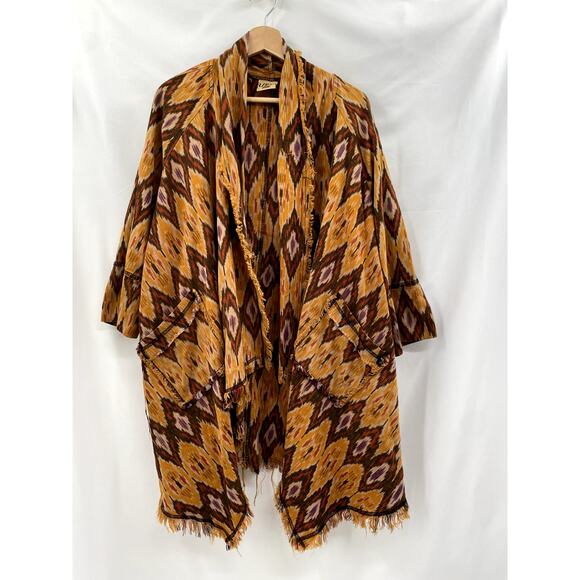 URU southwestern fringe long cardigan jacket - Picture 2 of 5